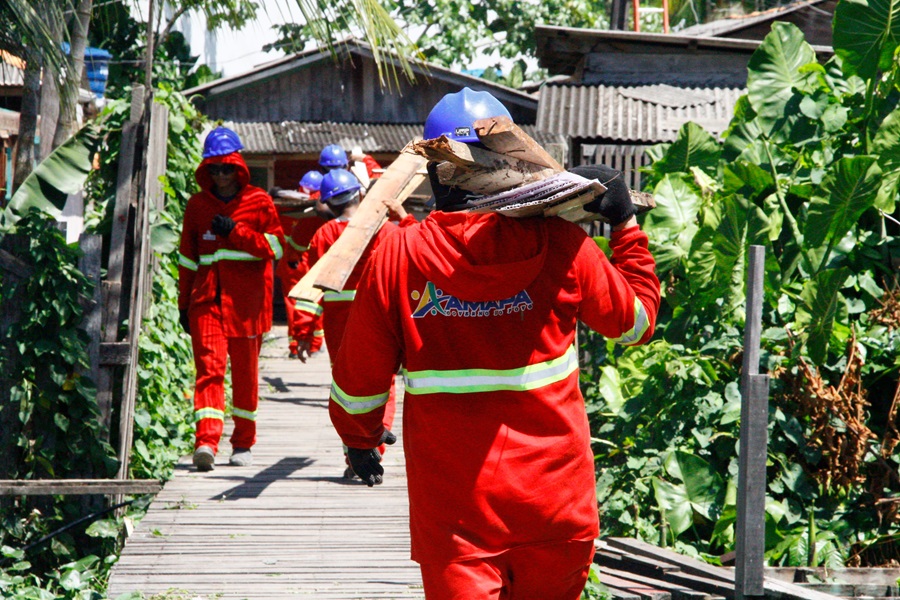 Governo do Amapá inicia retirada de casas desocupadas e entulhos para avanço nas obras do Complexo do Aturiá