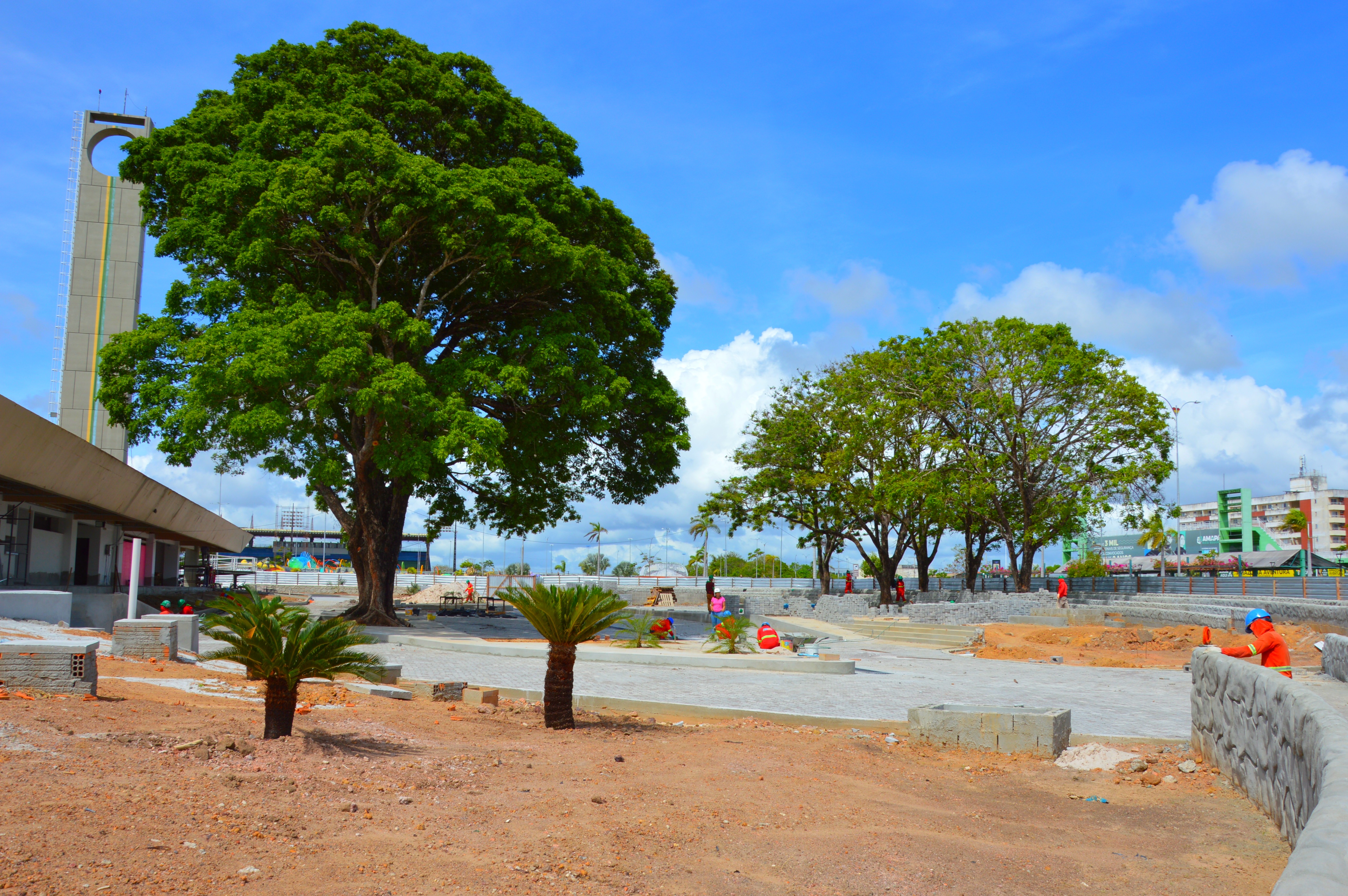 Governo do Amapá segue com a revitalização do Marco Zero e avança no redesenho das áreas do monumento, em Macapá