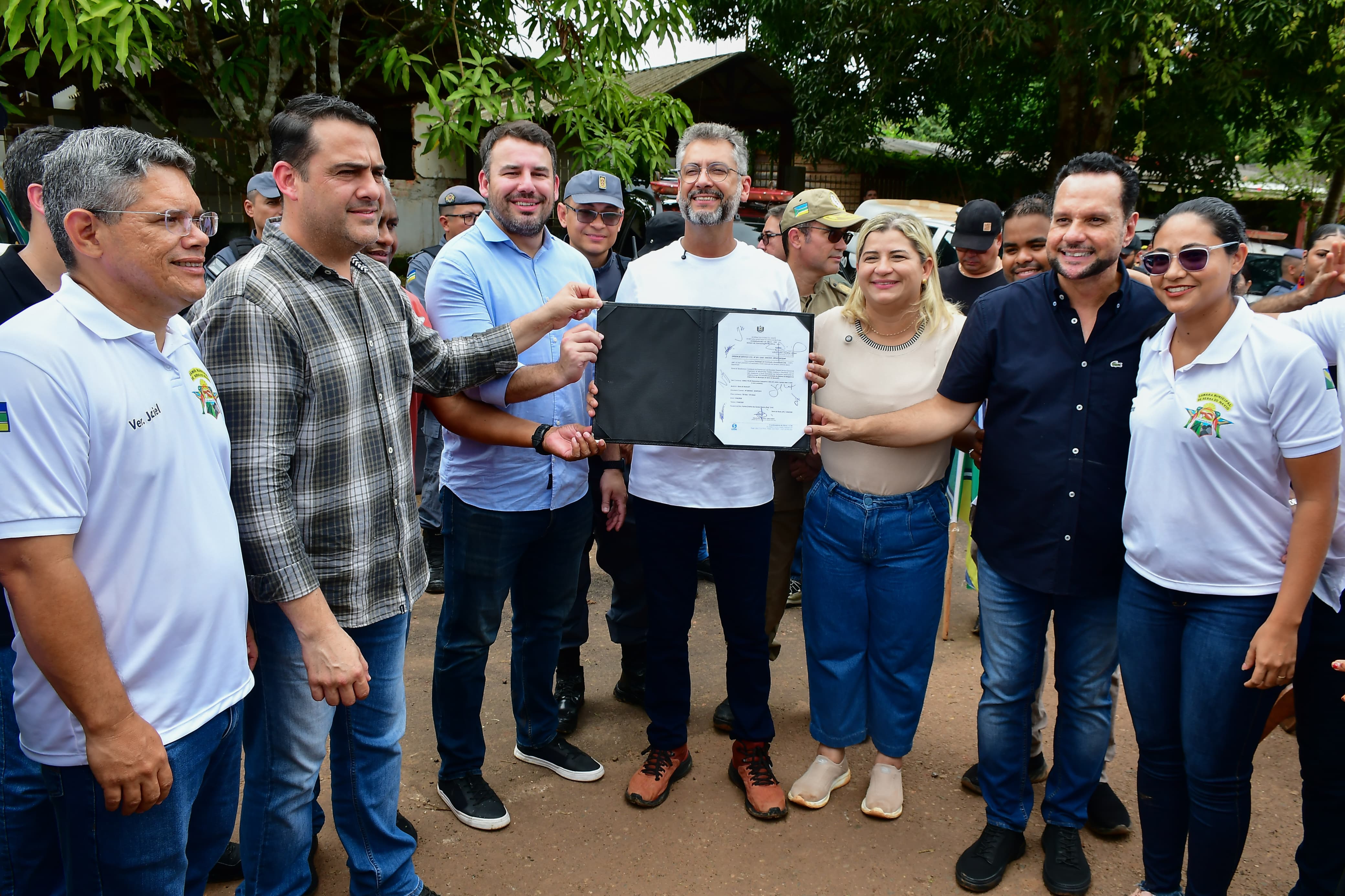 Governador Clécio assina ordem de serviço para reconstrução completa da Delegacia de Polícia Civil de Serra do Navio