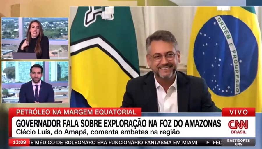 'Somos favoráveis a exploração do petróleo na costa do Amapá e temos propósitos claros', pontua governador Clécio Luís na imprensa nacional