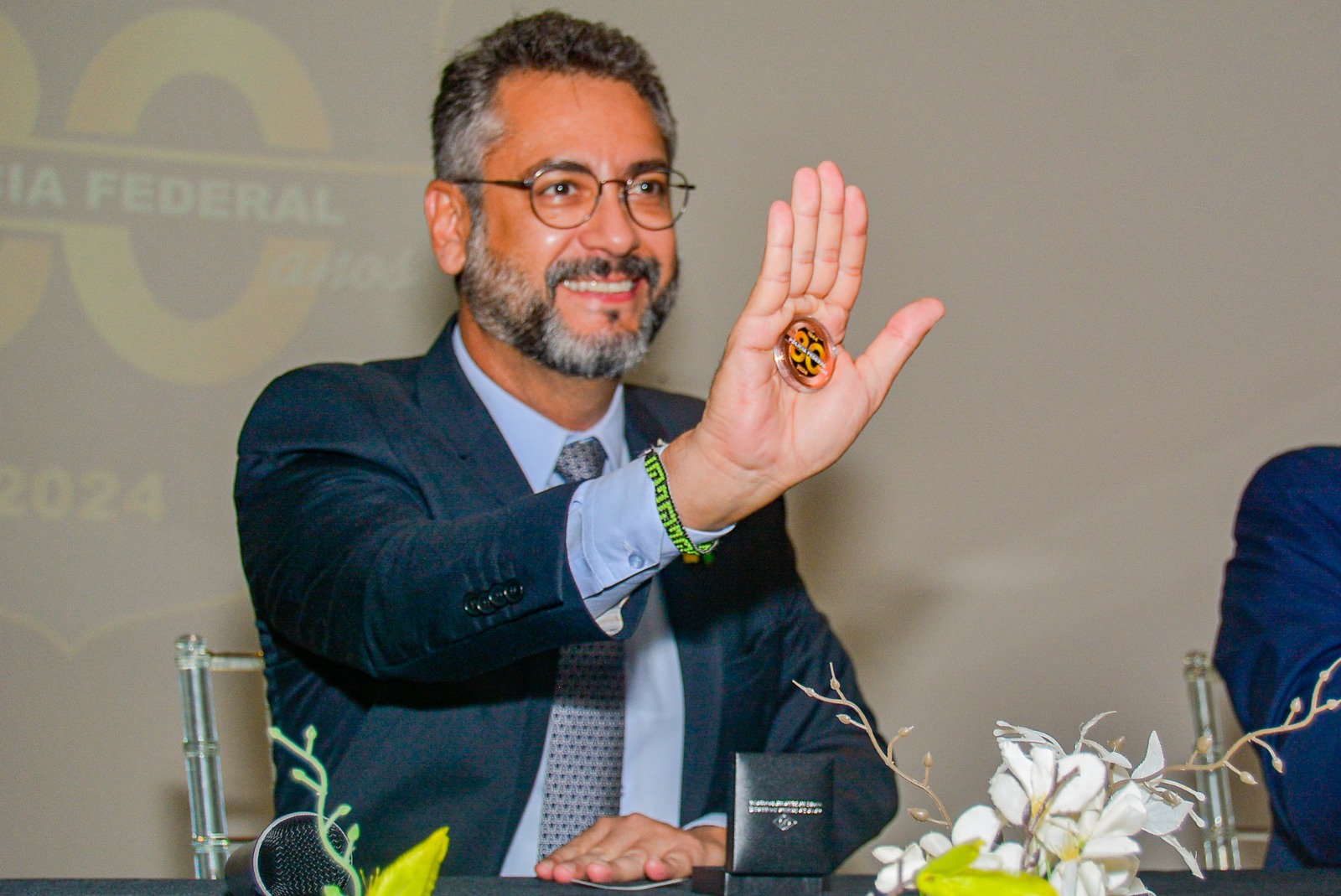 Governador Clécio Luís é homenageado durante celebração dos 80 anos da Polícia Federal no Brasil