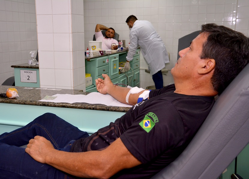 Campanha de doação de sangue do Governo do Amapá ganha reforço de agentes da segurança pública