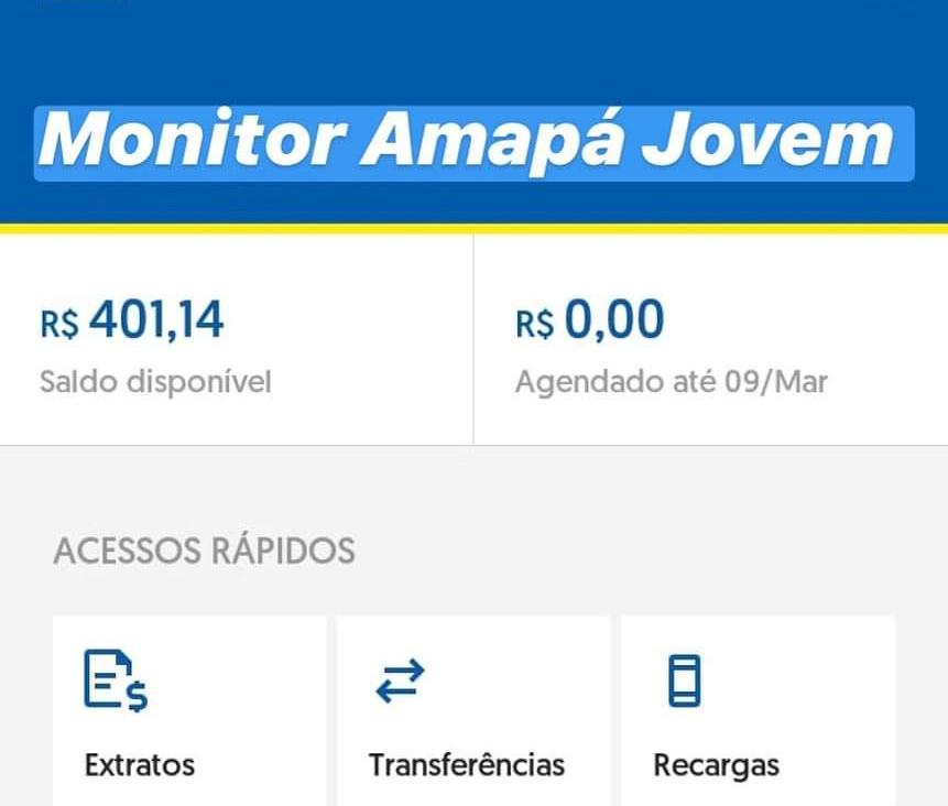PAGAMENTO DOS MONITORES DO PROGRAMA AMAPÁ JOVEM