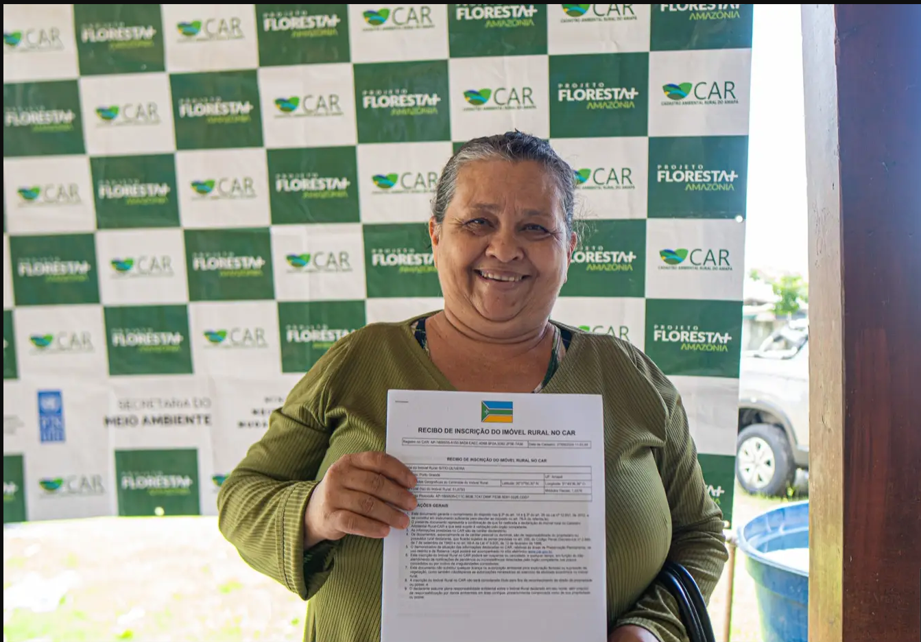 ‘A ação bateu na porta da minha casa’, diz agricultora da comunidade Manoel Jacinto atendida na Jornada de Atendimento Ambiental, em Porto Grande