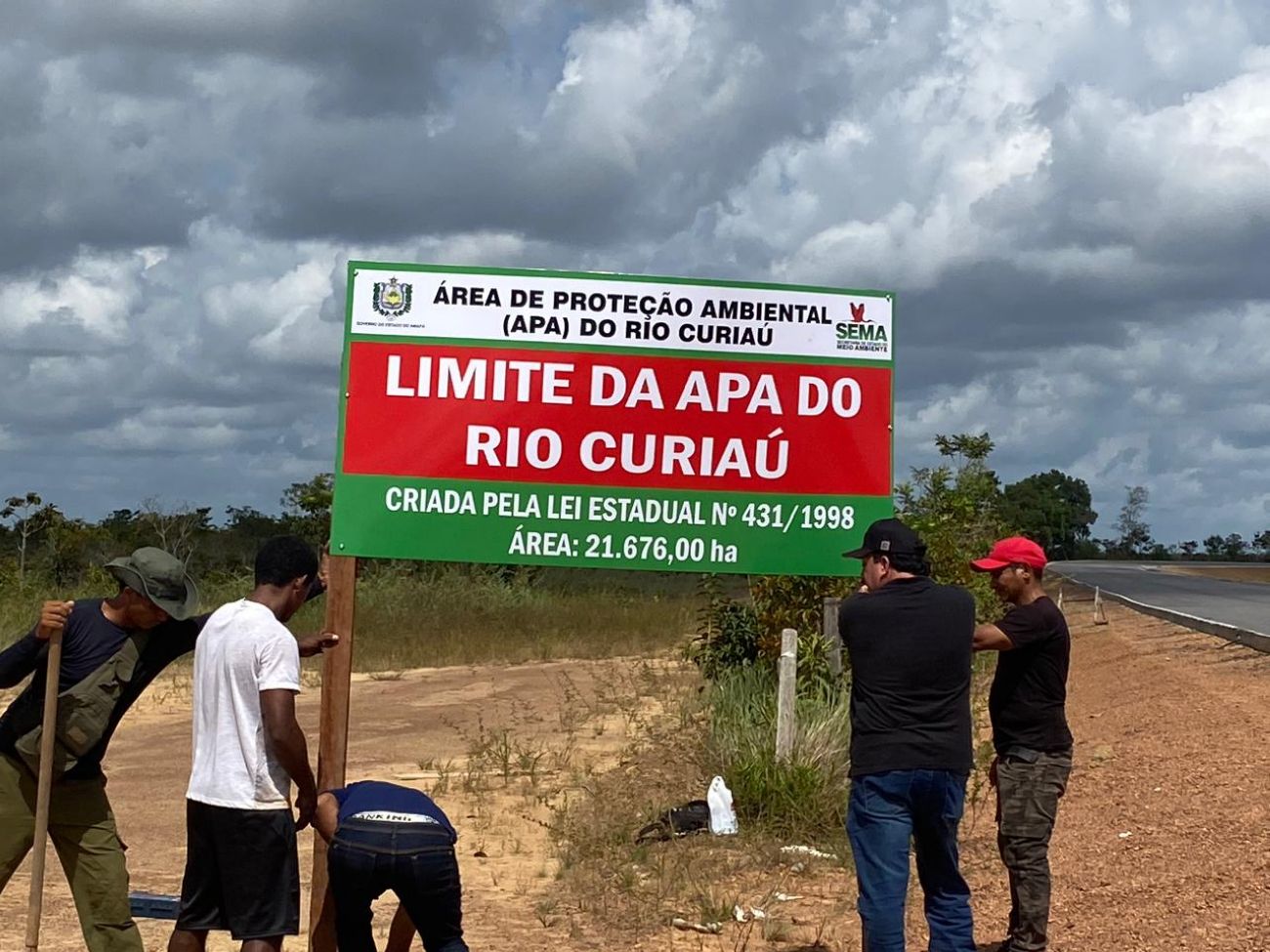 Governo do Amapá instala placas de orientação na Área de Proteção Ambiental do Rio Curiaú