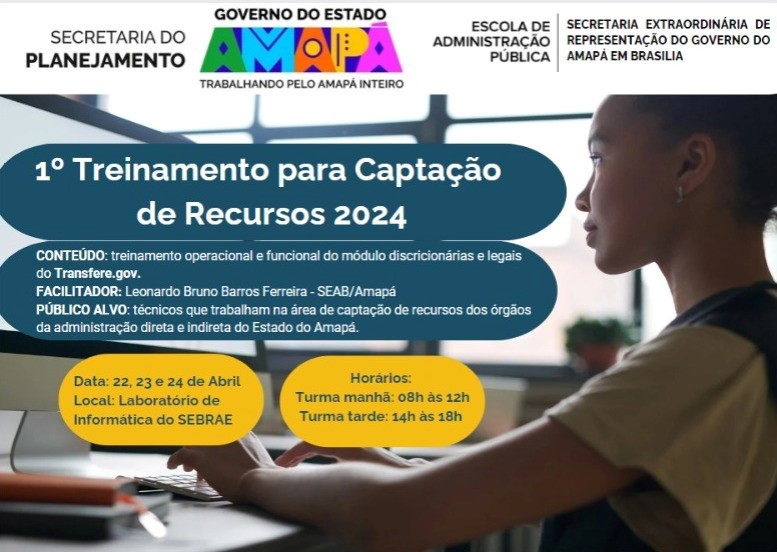 1° TREINAMENTO 2024 PARA CAPTAÇÃO DE RECURSOS