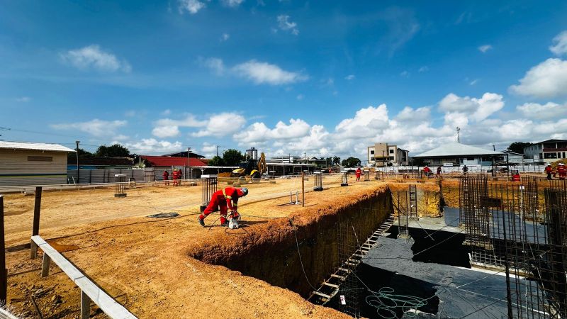 Amapá em obra: Governo do Estado realiza testes de resistência das fundações do novo HE, em Macapá