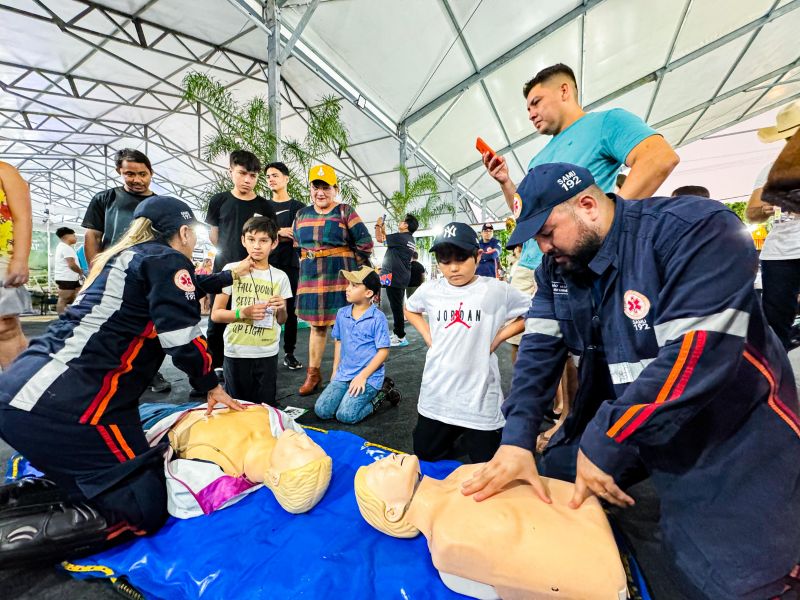 Projeto enfatiza noções de primeiros socorros e perigos do trote para pais e filhos no encerramento da 53ª Expofeira do Amapá
