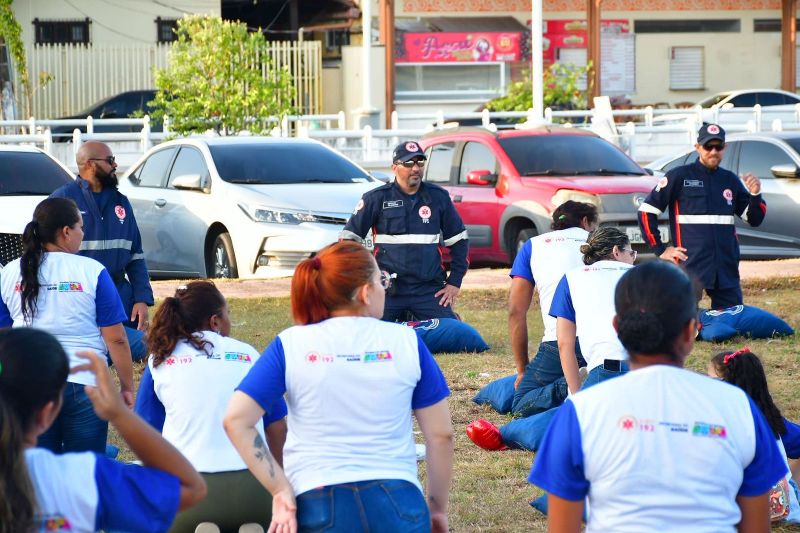 Dia da reanimação cardiopulmonar é celebrado pelo Governo do Amapá com aula de primeiros socorros ao ar livre