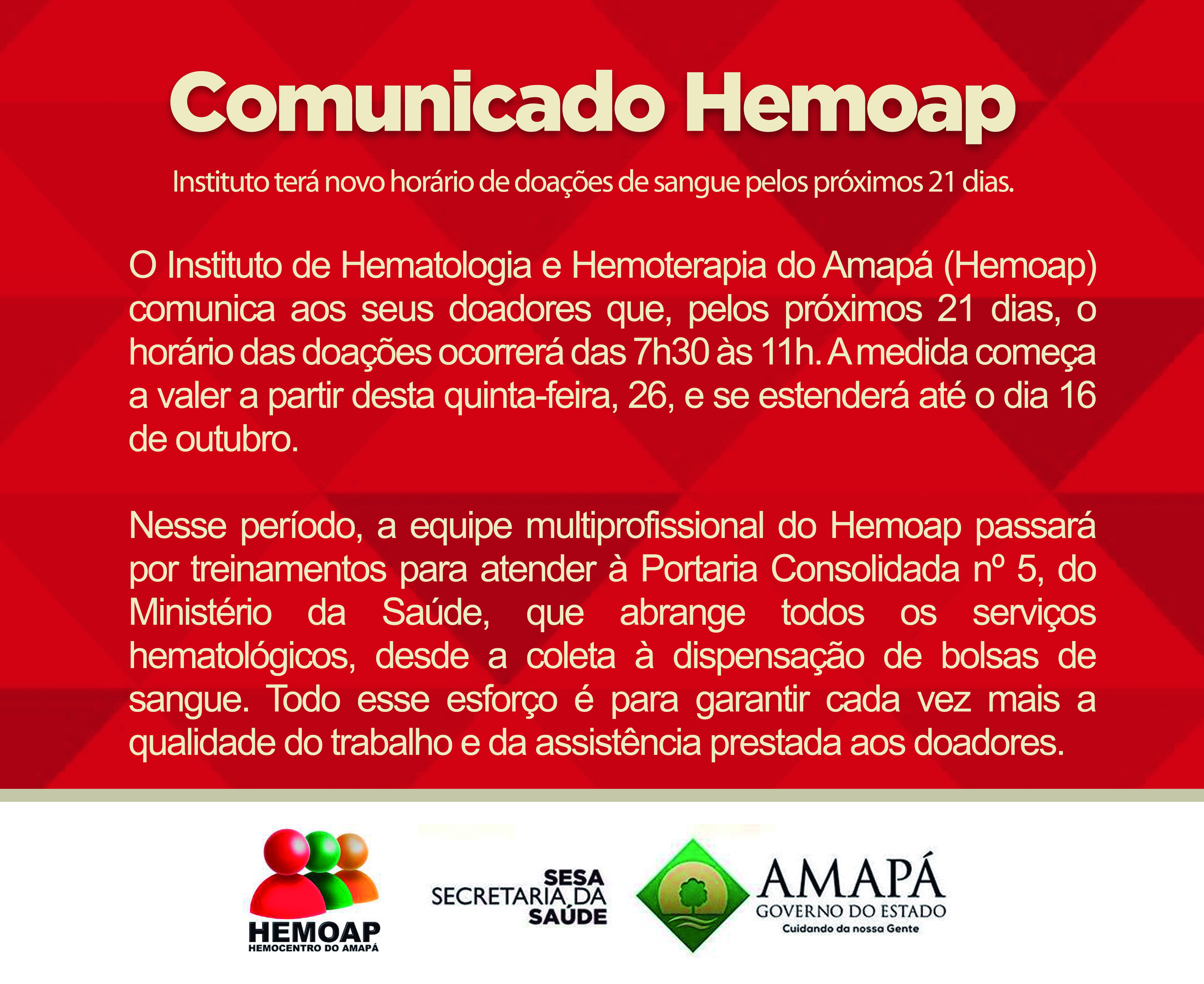 Comunicado Hemoap