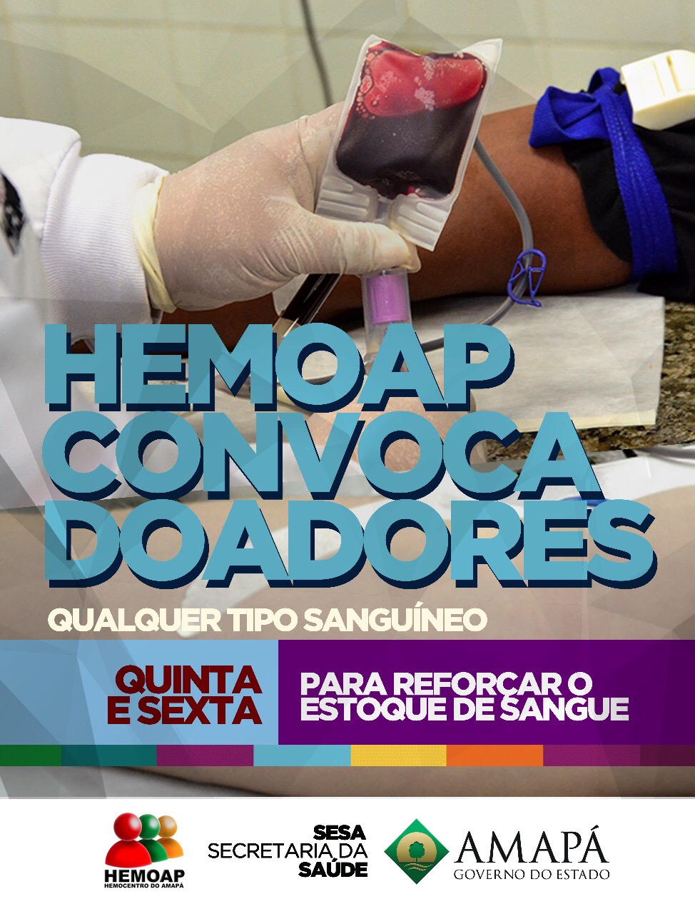 Hemoap convoca doadores nesta quinta e sexta-feira