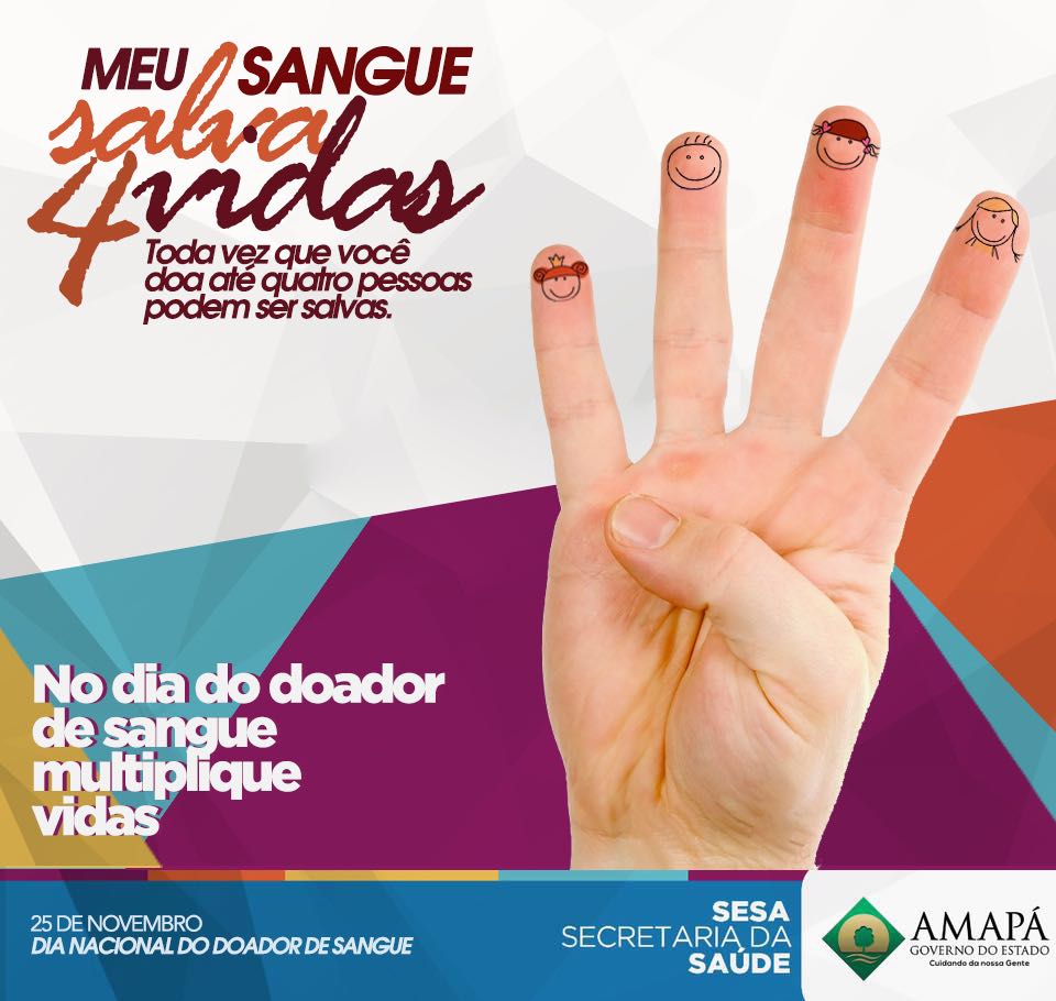 Dia Nacional do Doador de Sangue será comemorado no Hemoap com mutirões de doação