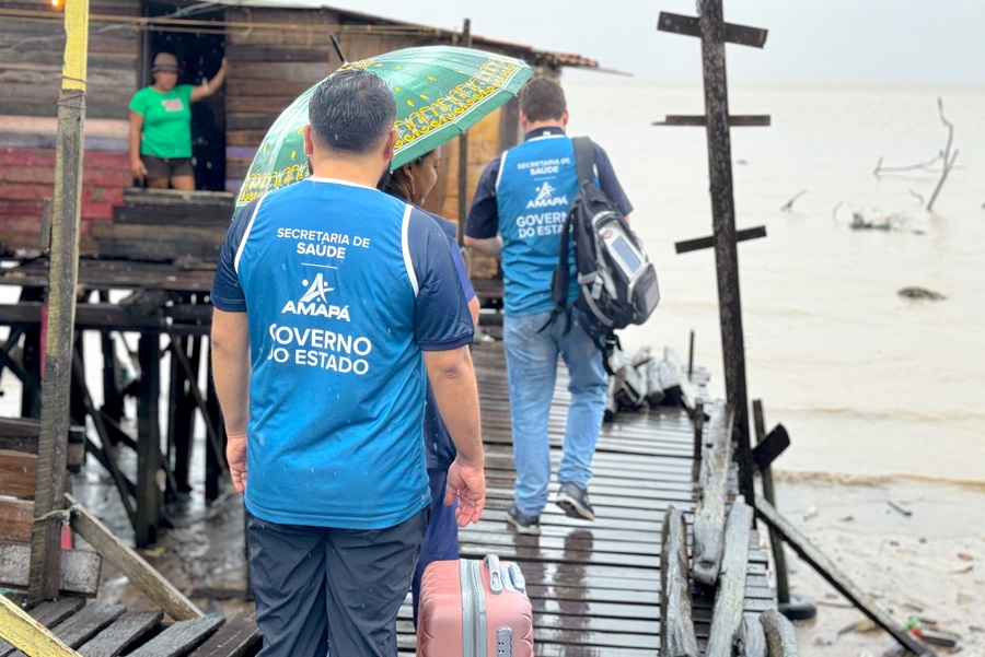 Governo do Estado garante atendimento de saúde às famílias atingidas pela força do Rio Amazonas na orla de Macapá