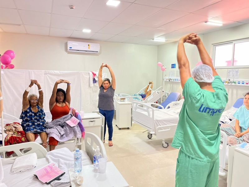 Governo do Amapá realiza atividades voltadas à saúde física e mental no Hospital de Emergências, em Macapá