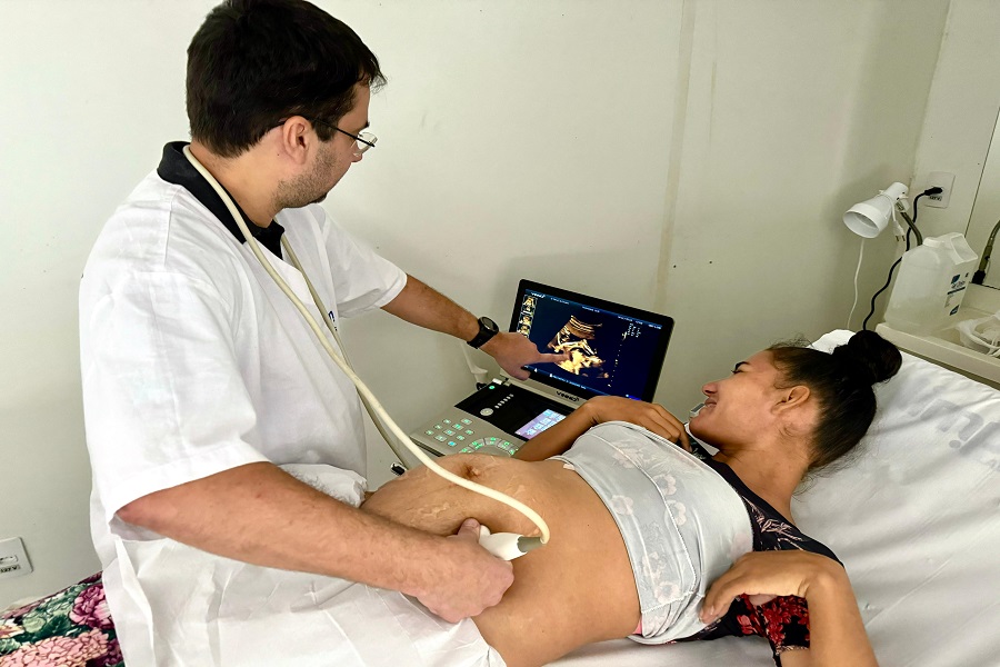 'Vou ter mais um menino', celebra mãe que descobriu sexo do bebê em exame de imagem do programa Mais Sorrisos, em Mazagão