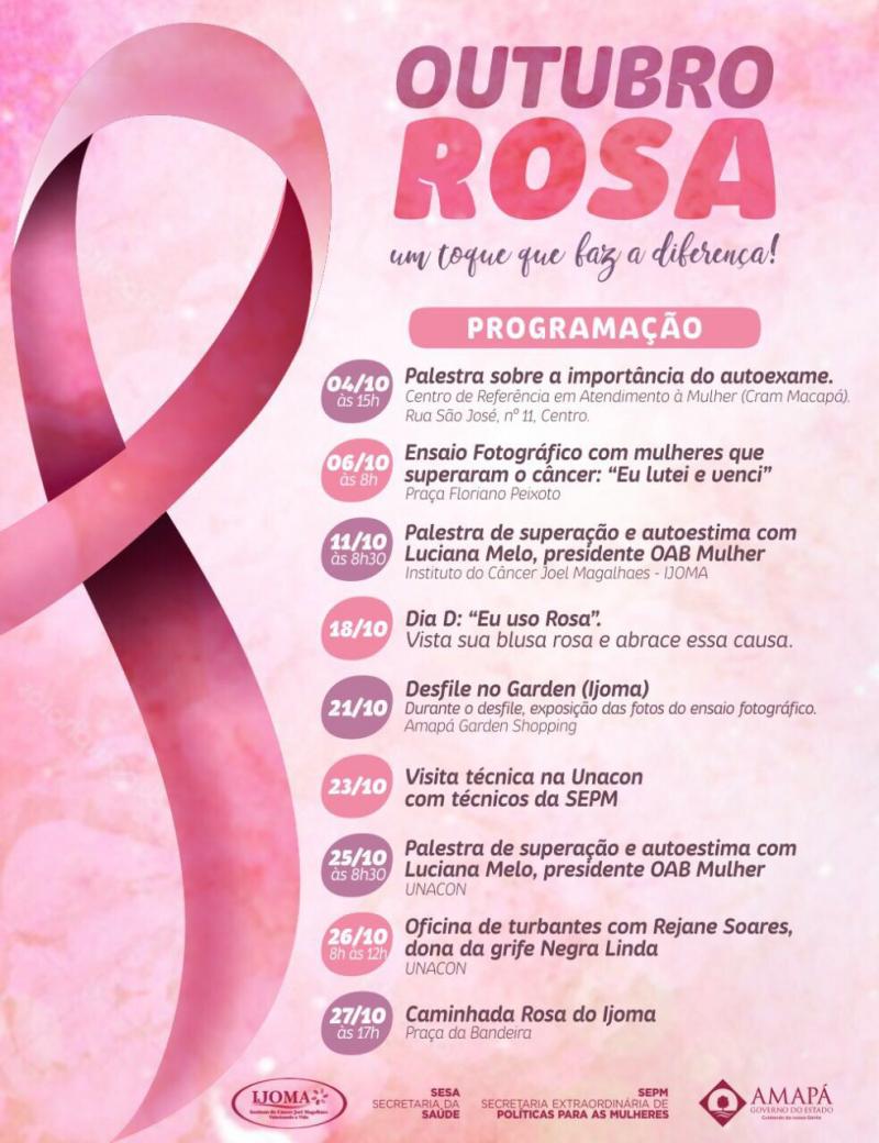 Outubro Rosa terá programação diversificada no Amapá