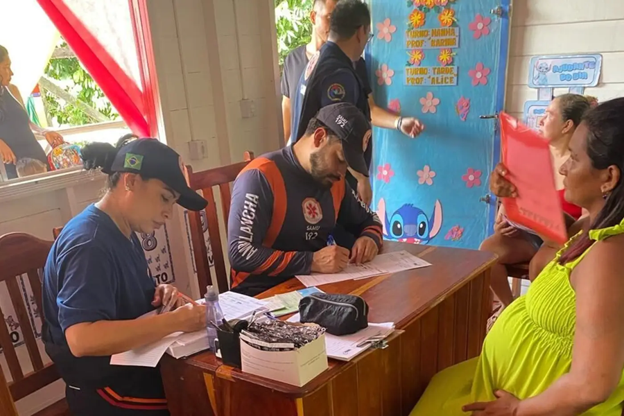 Samu no Amapá leva atendimento médico e educação em saúde para comunidades ribeirinhas em Mazagão