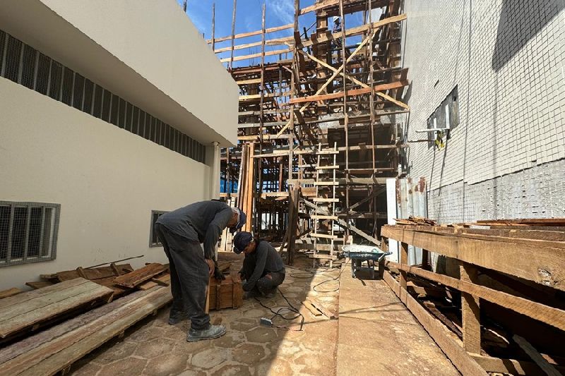 Obras de ampliação e reforma seguem progredindo no Hospital da Criança e do Adolescente