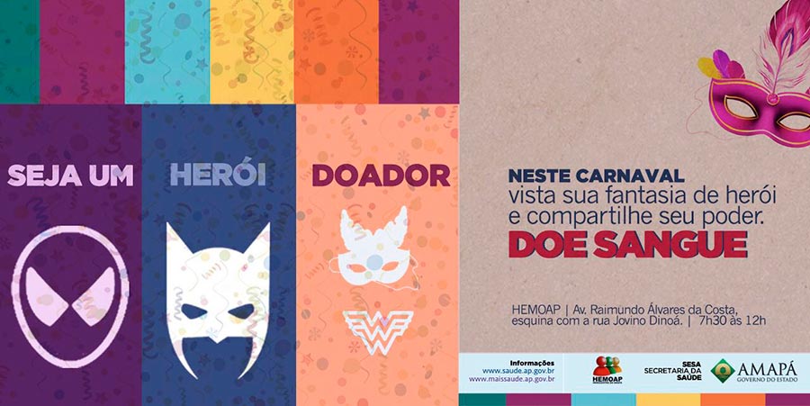Hemoap lança campanha para garantir estoque durante o carnaval