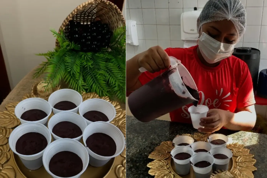 Junho Vermelho: doadores de sangue recebem lanche regionalizado de açaí com farinha no Hemoap