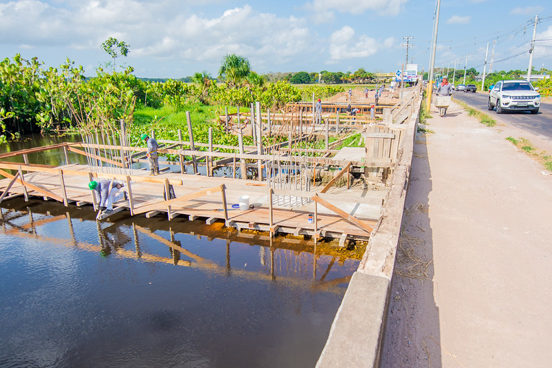 GEA avança em obra da ponte sobre a Lagoa dos Índios