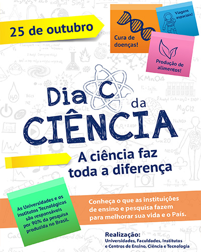 Dia C da Ciência Brasileira acontece durante a Semana Nacional de Ciência e Tecnologia
