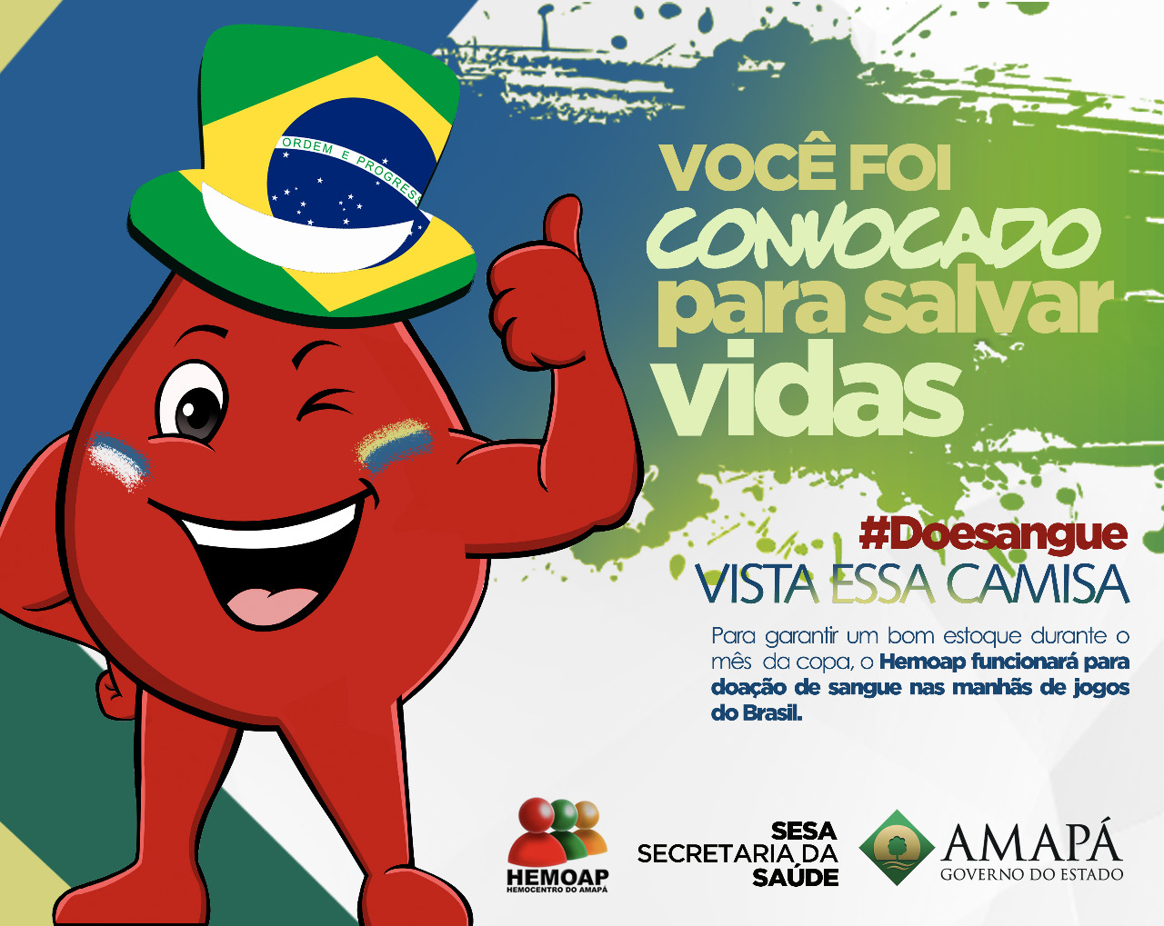 Hemoap reforça campanha de doação de sangue no período da Copa