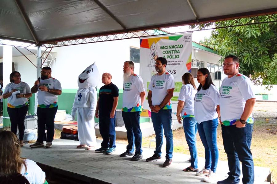 Organizado pelo Governo do Amapá, 'Dia D' tem Zé Gotinha para conscientizar contra paralisia infantil