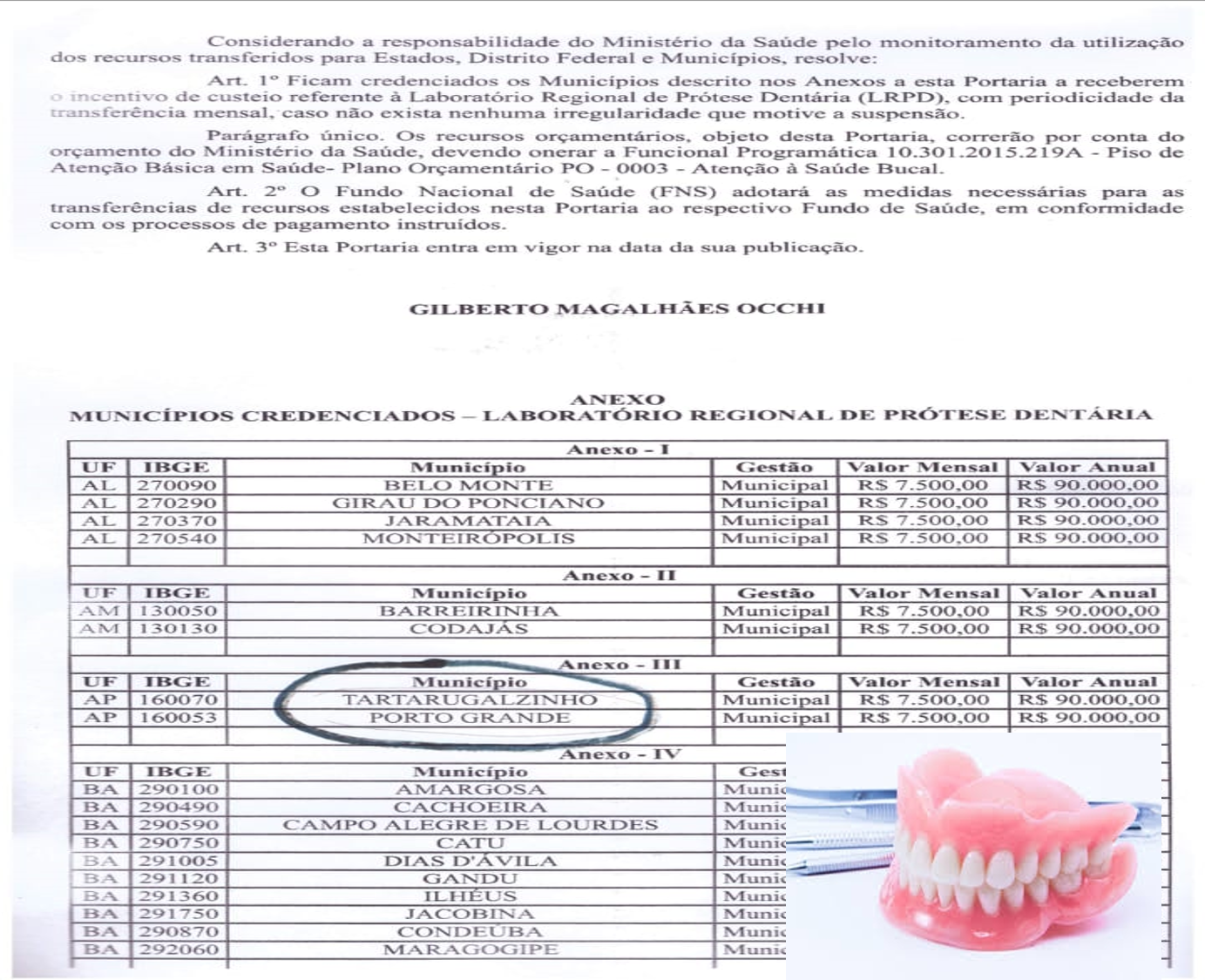Prefeito Rildo Oliveira garante o credenciamento de um LABORATÓRIO REGIONAL DE PRÓTESE DENTÁRIA.