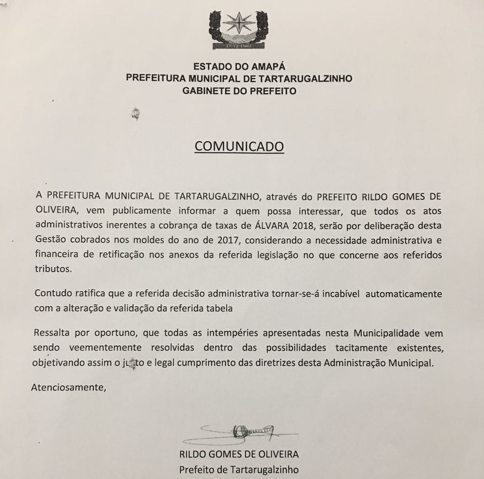 COMUNICADO