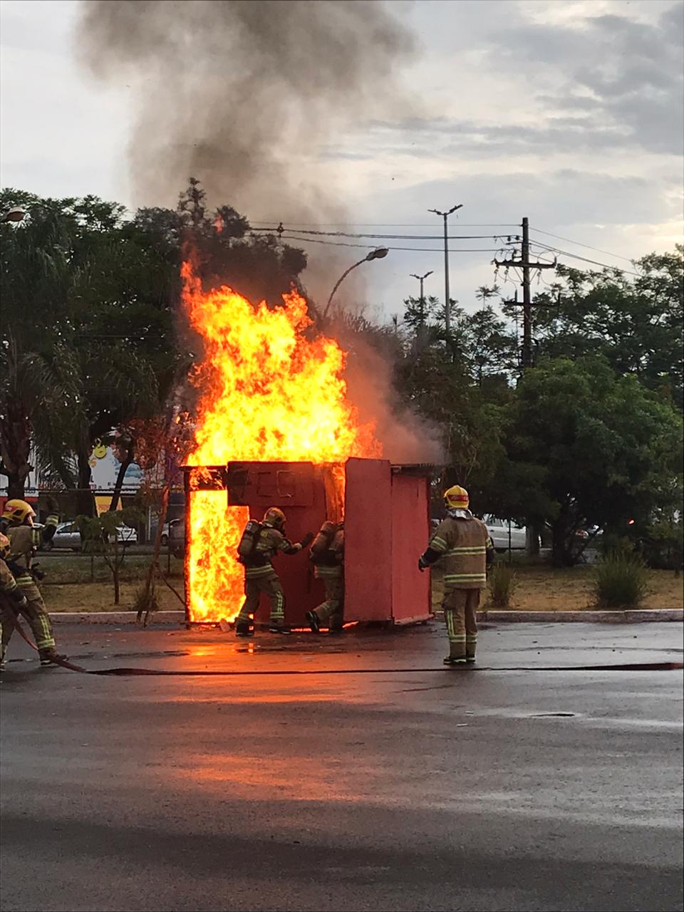 curso de operações de incêndio