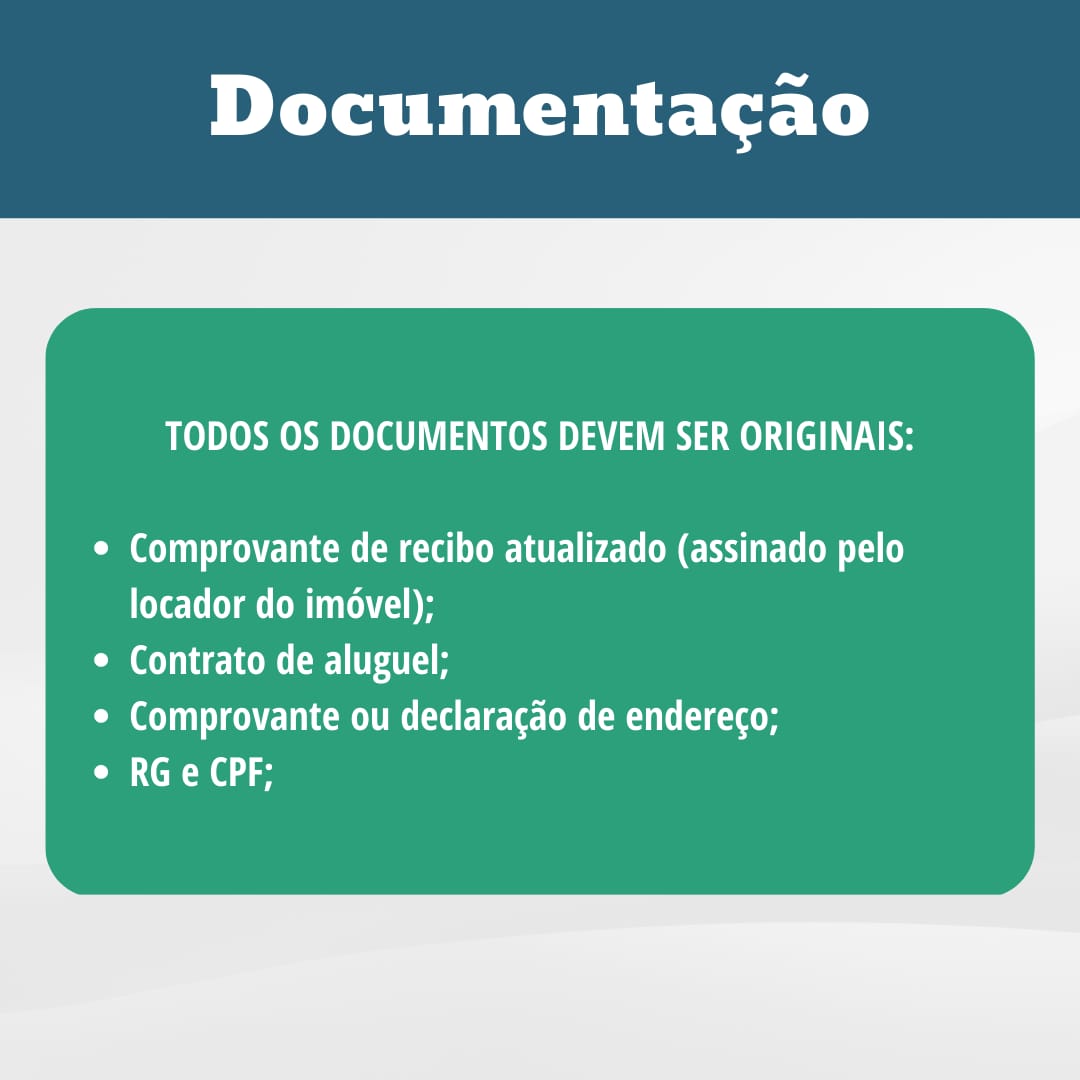 Documentação necessária