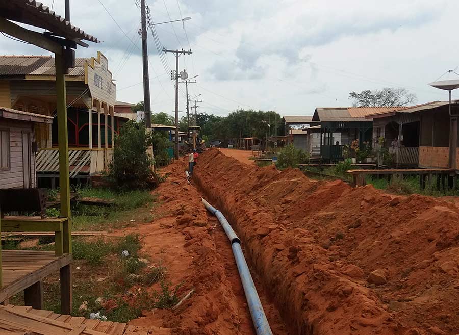 Caesa amplia rede de distribuição de água no município de Vitória do Jari