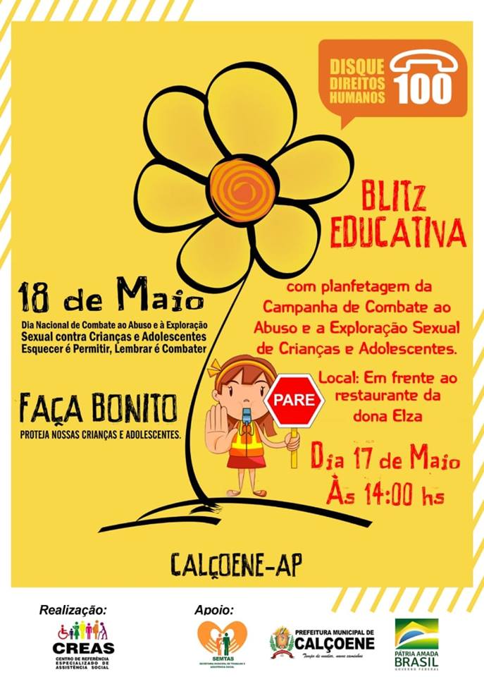 SECRETARIA DE ASSISTÊNCIA SOCIAL REALIZA PROGRAMAÇÃO DO MAIO AMARELO NO MUNICÍPIO. 