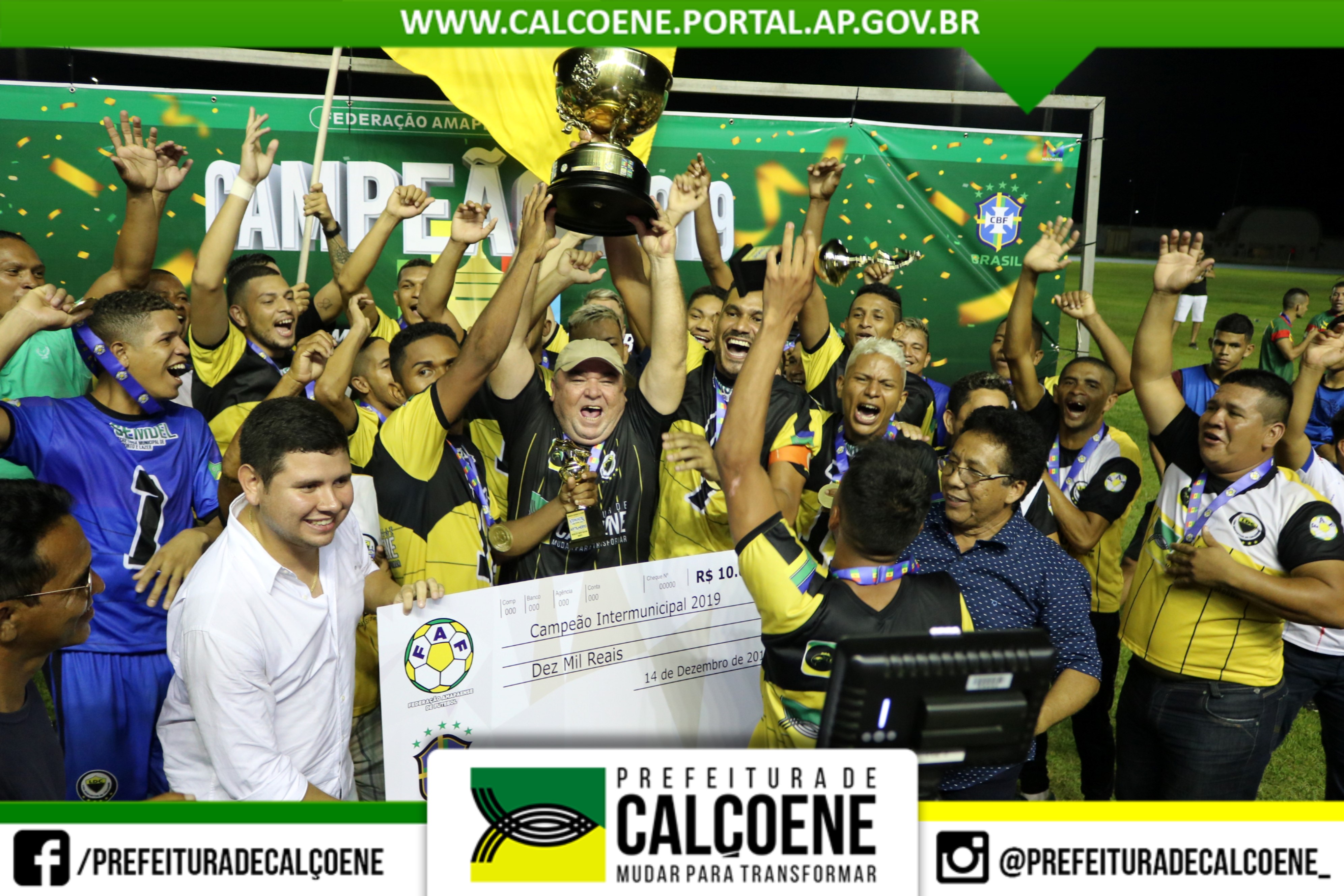 CALÇOENE CONQUISTA O SÉTIMO TITULO DO INTERMUNICIPAL NO MEIO DO MUNDO!