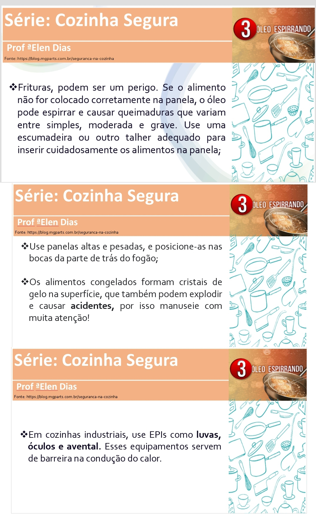 Série: Cozinha Segura. Óleos