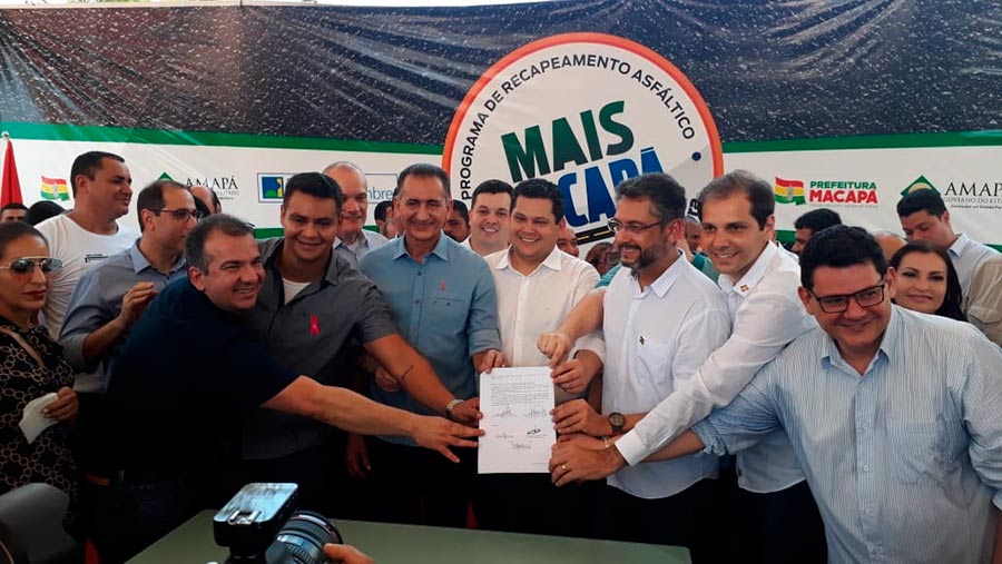 Governo e prefeitura firmam parceria para asfalto em Macapá