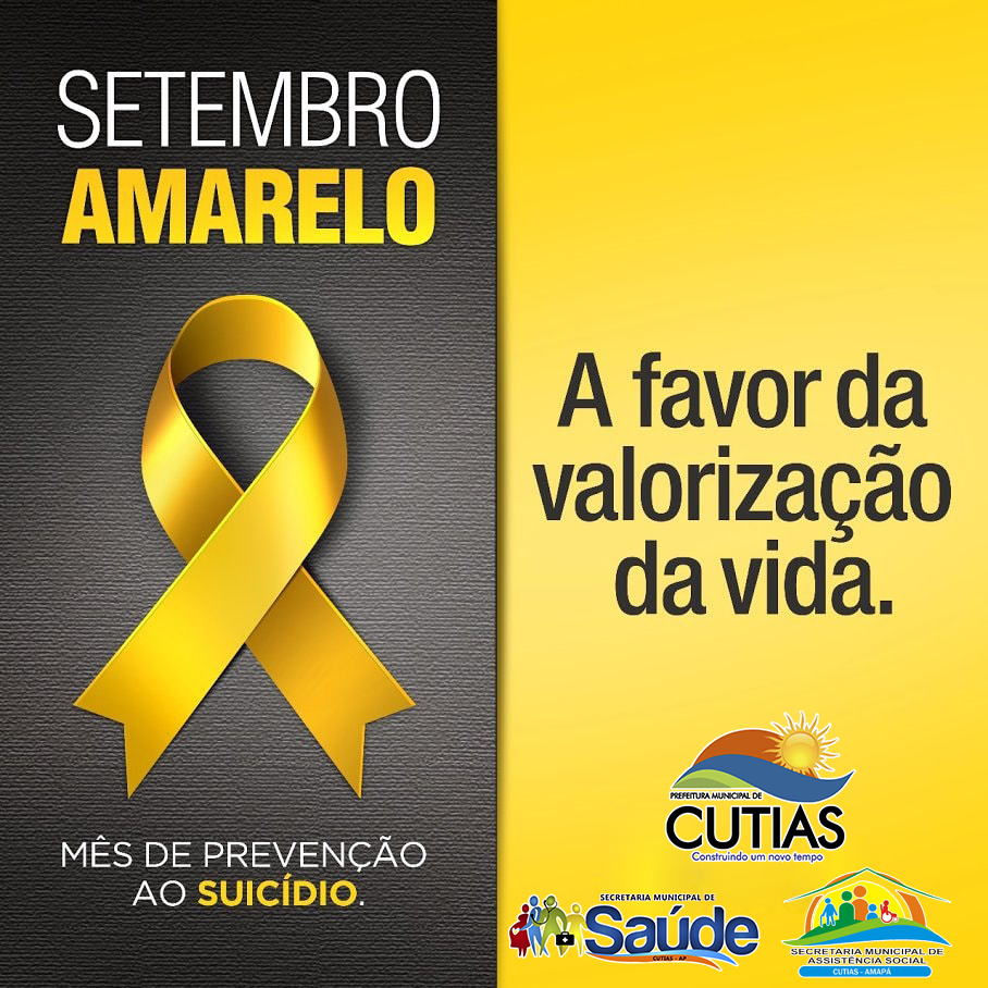 Prefeitura de Cutias realizará a campanha do Setembro Amarelo