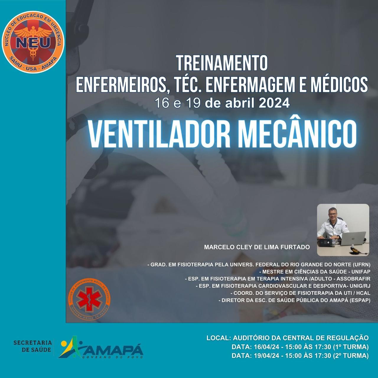 TREINAMENTO - VENTILADOR MECÂNICO 