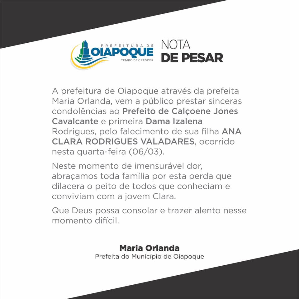 NOTA DE PESAR