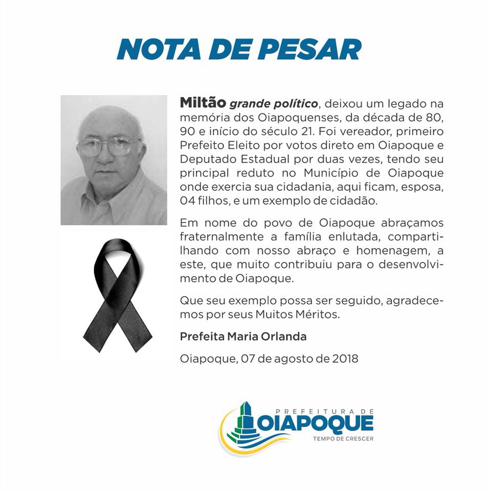 NOTA DE PESAR