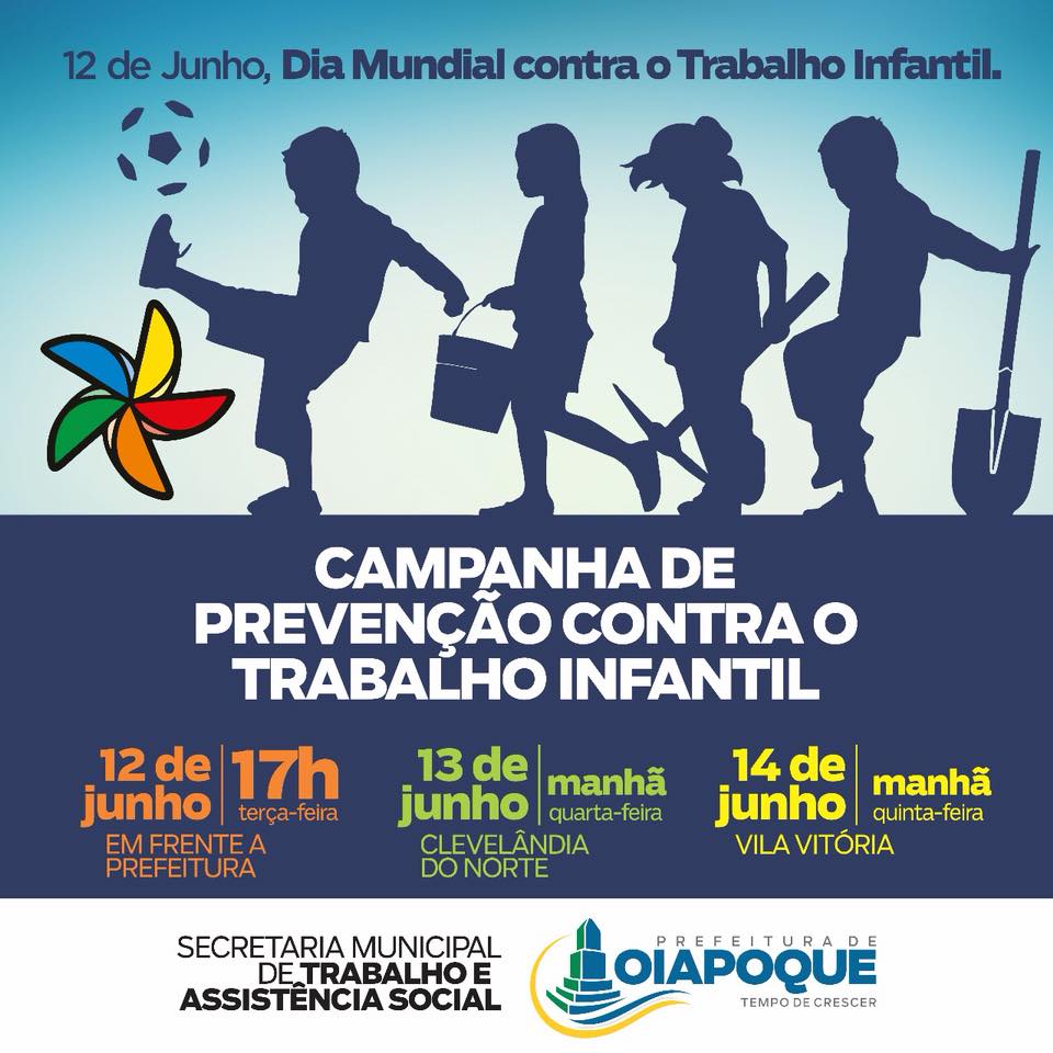 DIA MUNDIAL CONTRA O TRABALHO INFANTIL