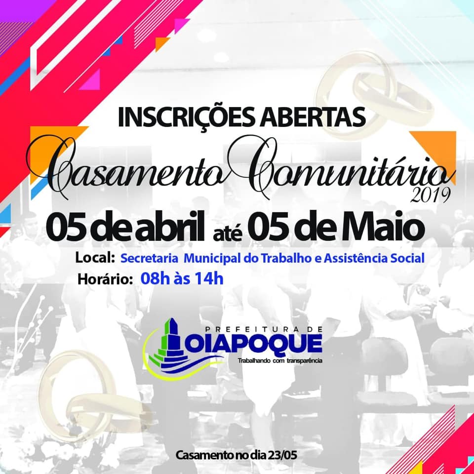 CASAMENTO COMUNITÁRIO/2019