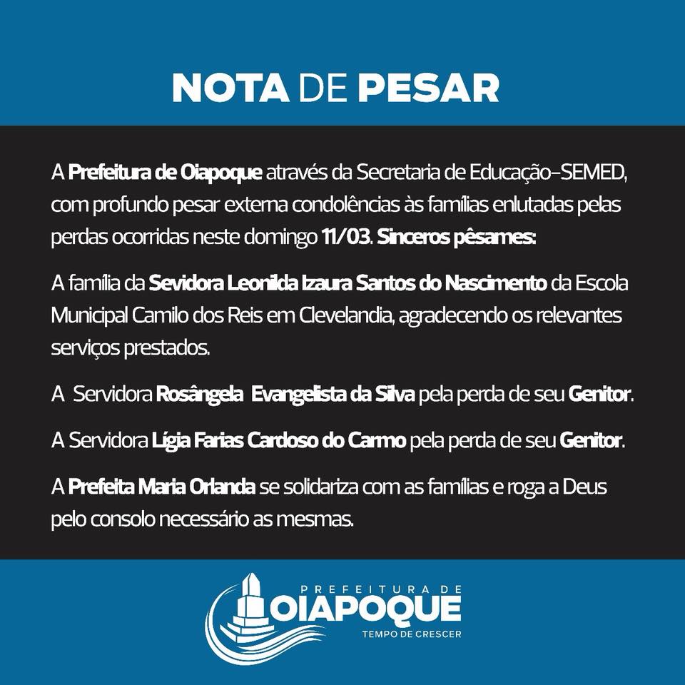 NOTA DE PESAR