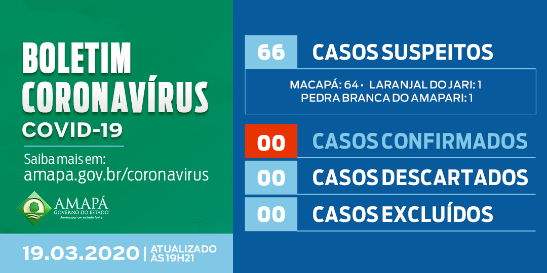 Boletim informativo COVID-19: Amapá, 19 de março de 2020