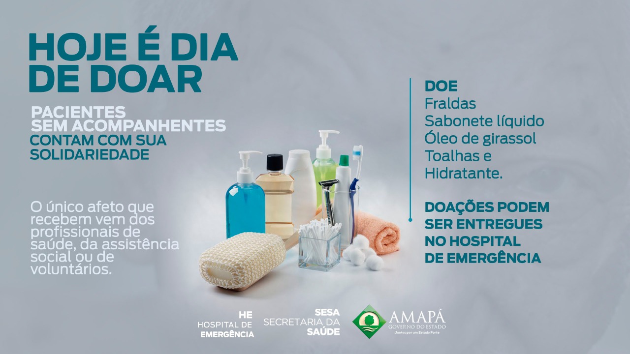 Hospital de Emergência realiza campanha para apadrinhamento de pacientes desacompanhados