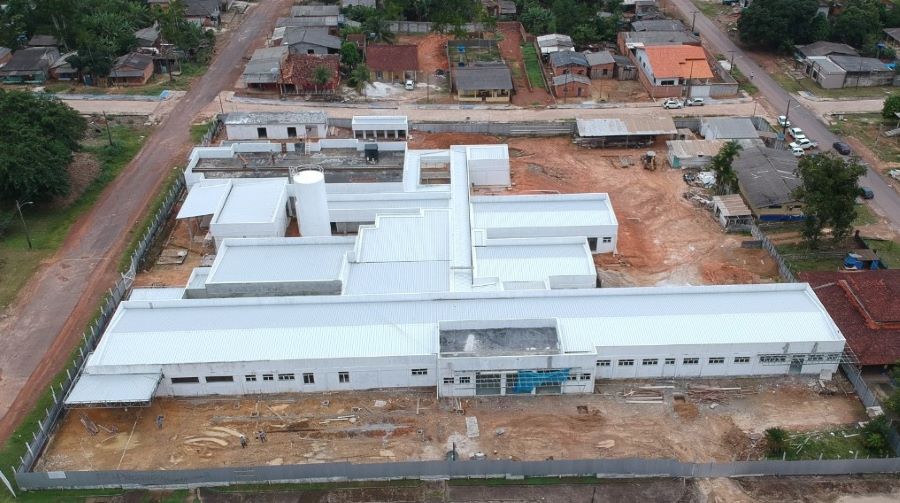 Obras do Hospital Regional de Porto Grande chegam a 65% do cronograma