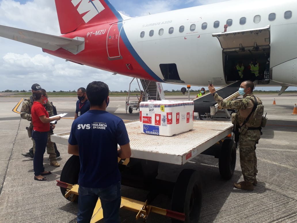 Amapá recebe 9.600 doses de CoronaVac