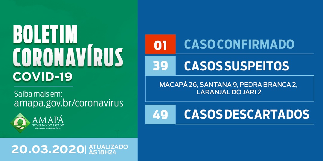 Boletim informativo COVID-19: Amapá, 20 de março de 2020