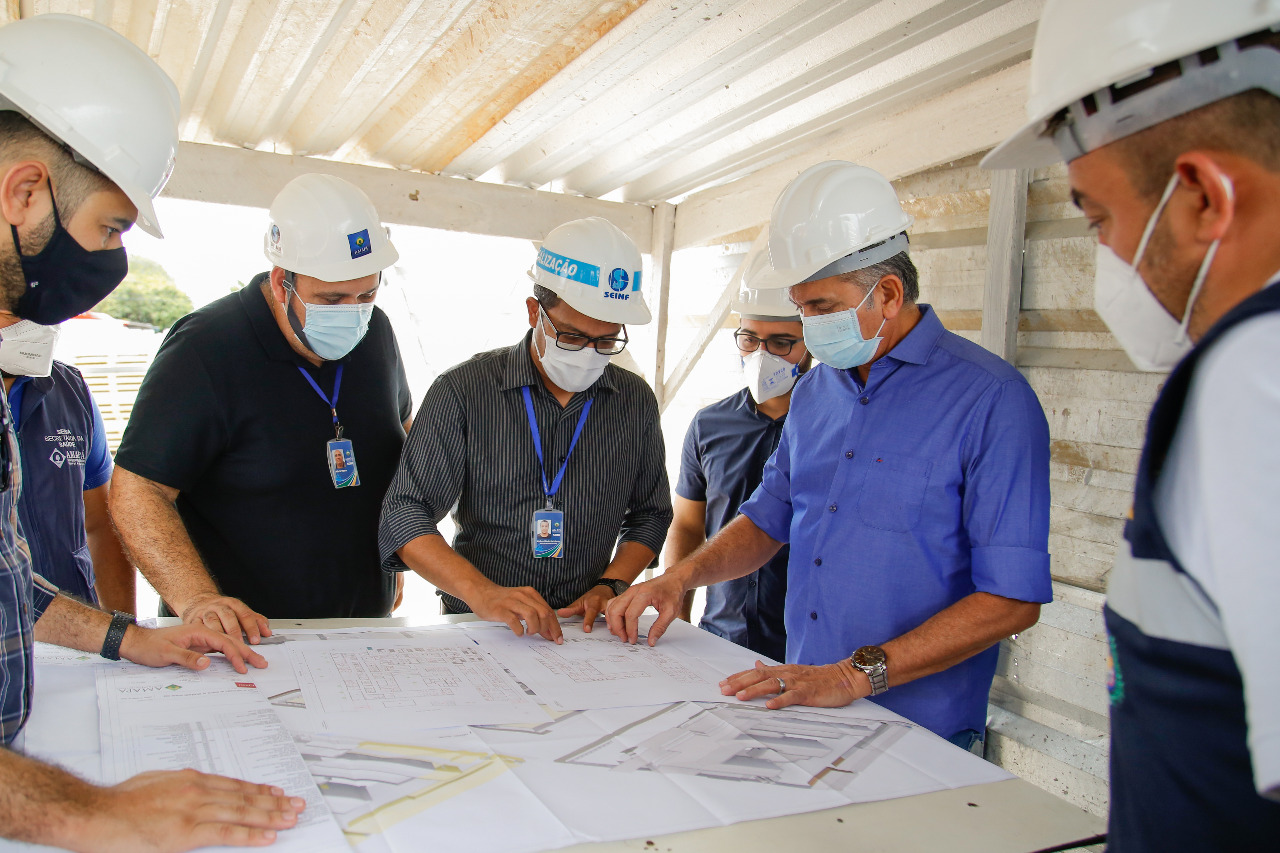 Governador visita obras de ampliação do HE; conclusão deve ocorrer em julho